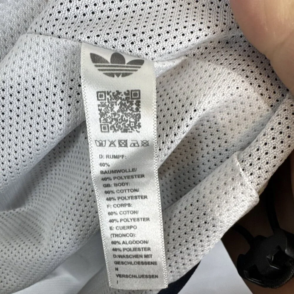 Adidas Originals Full ZipJacket Men XL Navy Trefoil Logo Sleeve Retro Spellout‎